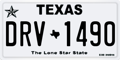 TX license plate DRV1490
