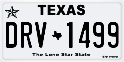 TX license plate DRV1499