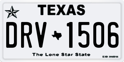 TX license plate DRV1506