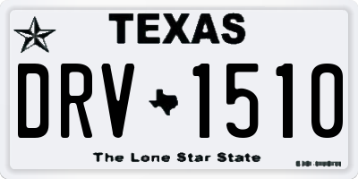 TX license plate DRV1510