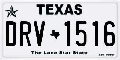 TX license plate DRV1516