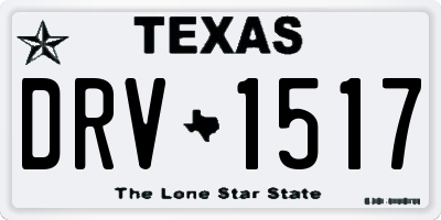 TX license plate DRV1517