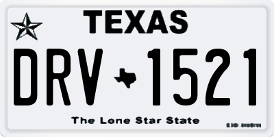 TX license plate DRV1521
