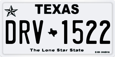 TX license plate DRV1522