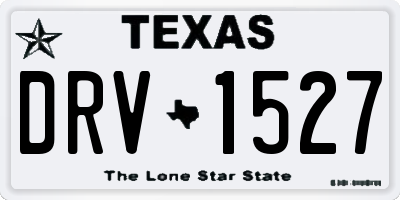 TX license plate DRV1527
