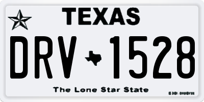 TX license plate DRV1528