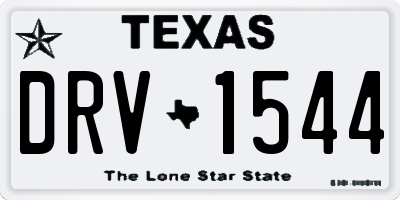 TX license plate DRV1544