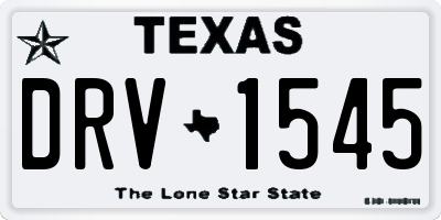 TX license plate DRV1545