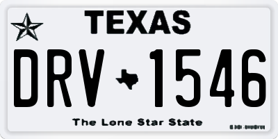 TX license plate DRV1546
