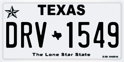 TX license plate DRV1549