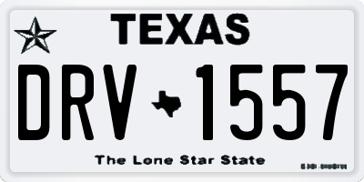 TX license plate DRV1557