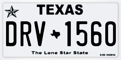 TX license plate DRV1560