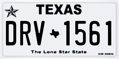TX license plate DRV1561