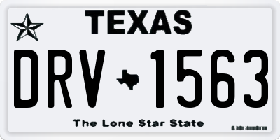 TX license plate DRV1563
