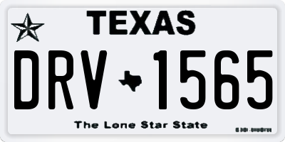 TX license plate DRV1565