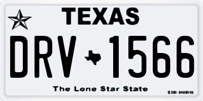 TX license plate DRV1566