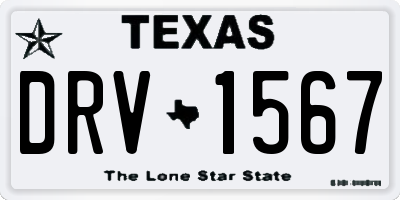 TX license plate DRV1567