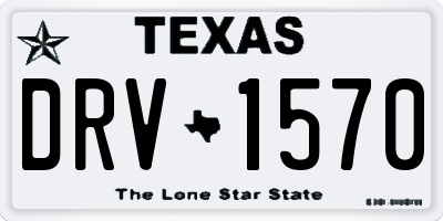TX license plate DRV1570