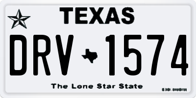 TX license plate DRV1574