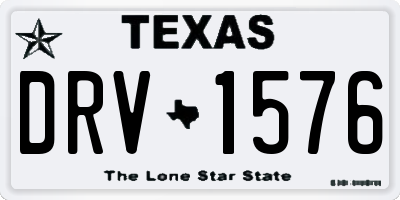 TX license plate DRV1576