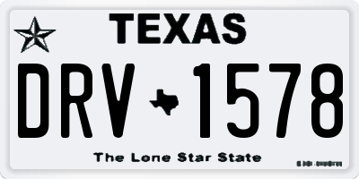 TX license plate DRV1578