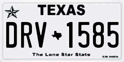 TX license plate DRV1585