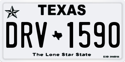 TX license plate DRV1590