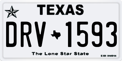 TX license plate DRV1593