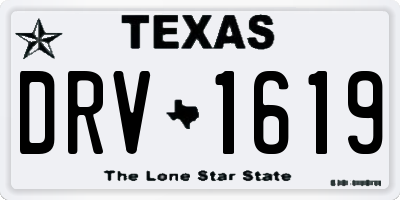 TX license plate DRV1619
