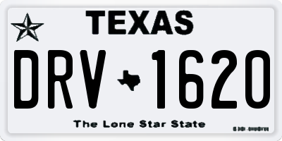 TX license plate DRV1620