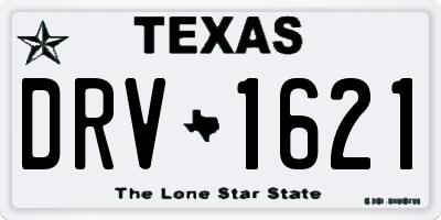 TX license plate DRV1621