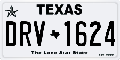 TX license plate DRV1624