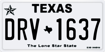 TX license plate DRV1637