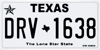 TX license plate DRV1638