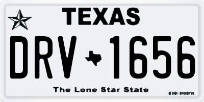 TX license plate DRV1656