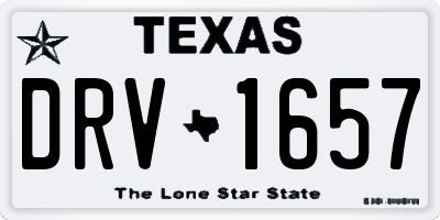 TX license plate DRV1657