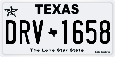 TX license plate DRV1658