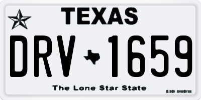 TX license plate DRV1659