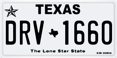 TX license plate DRV1660