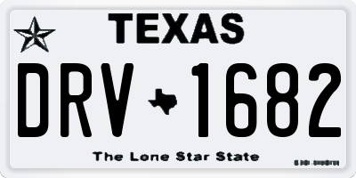 TX license plate DRV1682