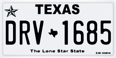 TX license plate DRV1685