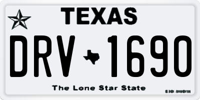 TX license plate DRV1690