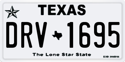 TX license plate DRV1695