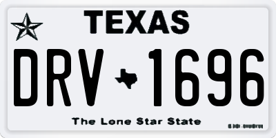 TX license plate DRV1696