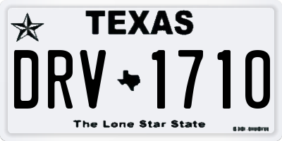 TX license plate DRV1710