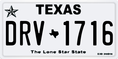 TX license plate DRV1716