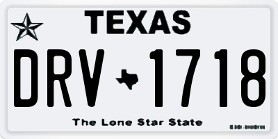 TX license plate DRV1718
