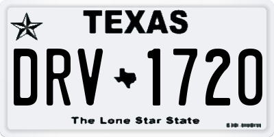 TX license plate DRV1720