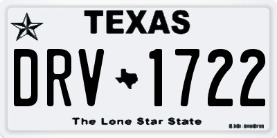 TX license plate DRV1722
