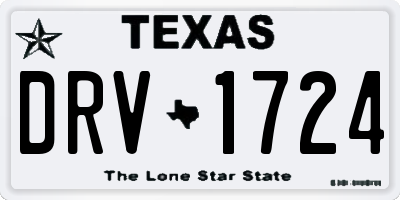 TX license plate DRV1724